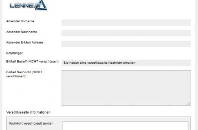 Ihre sichere Anfrage mit diesem Formular
